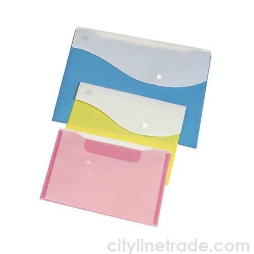 Папка-конверт на кнопке ALPHA матовая, розовая - канцтовары в Минске